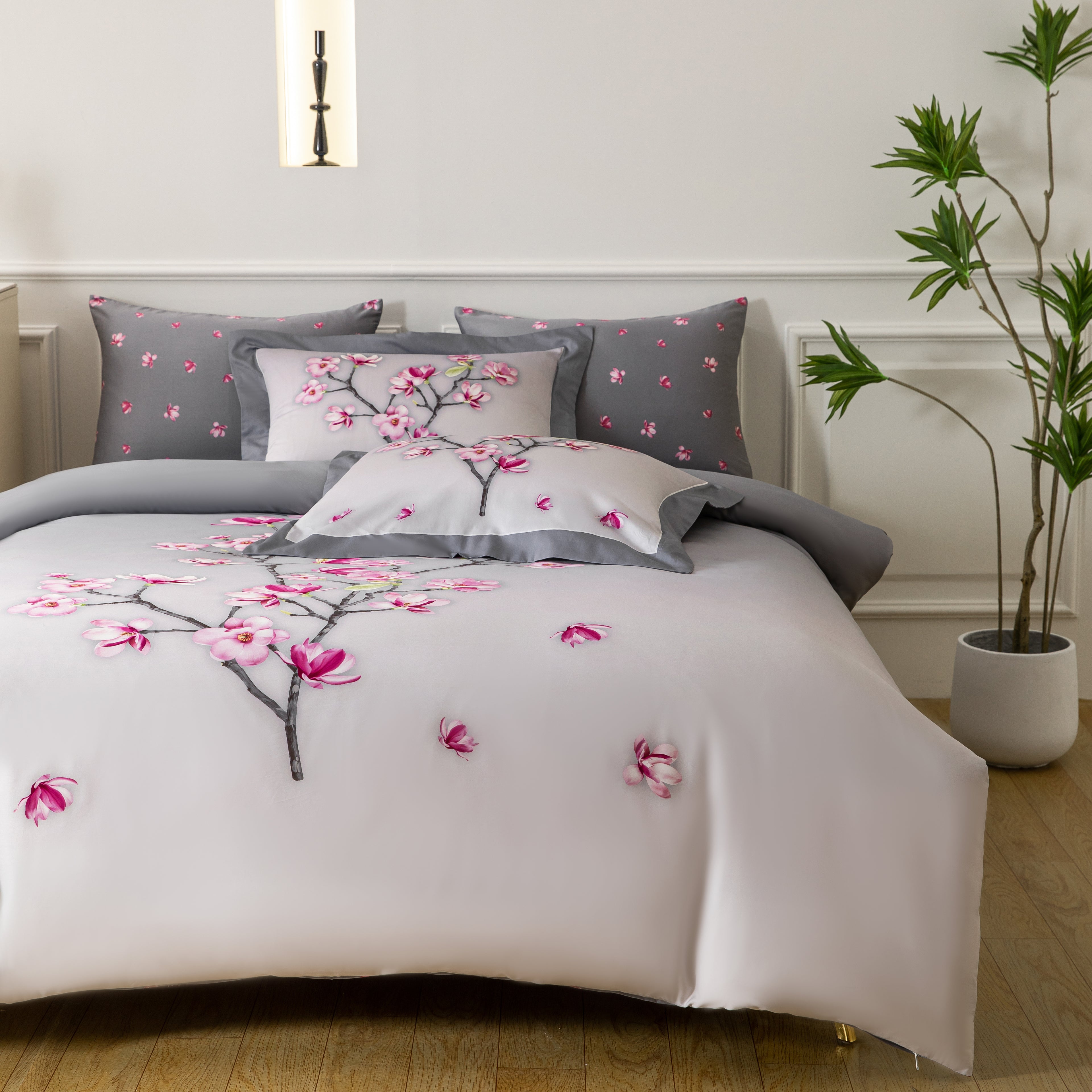 Pink Magnolias Linen Set