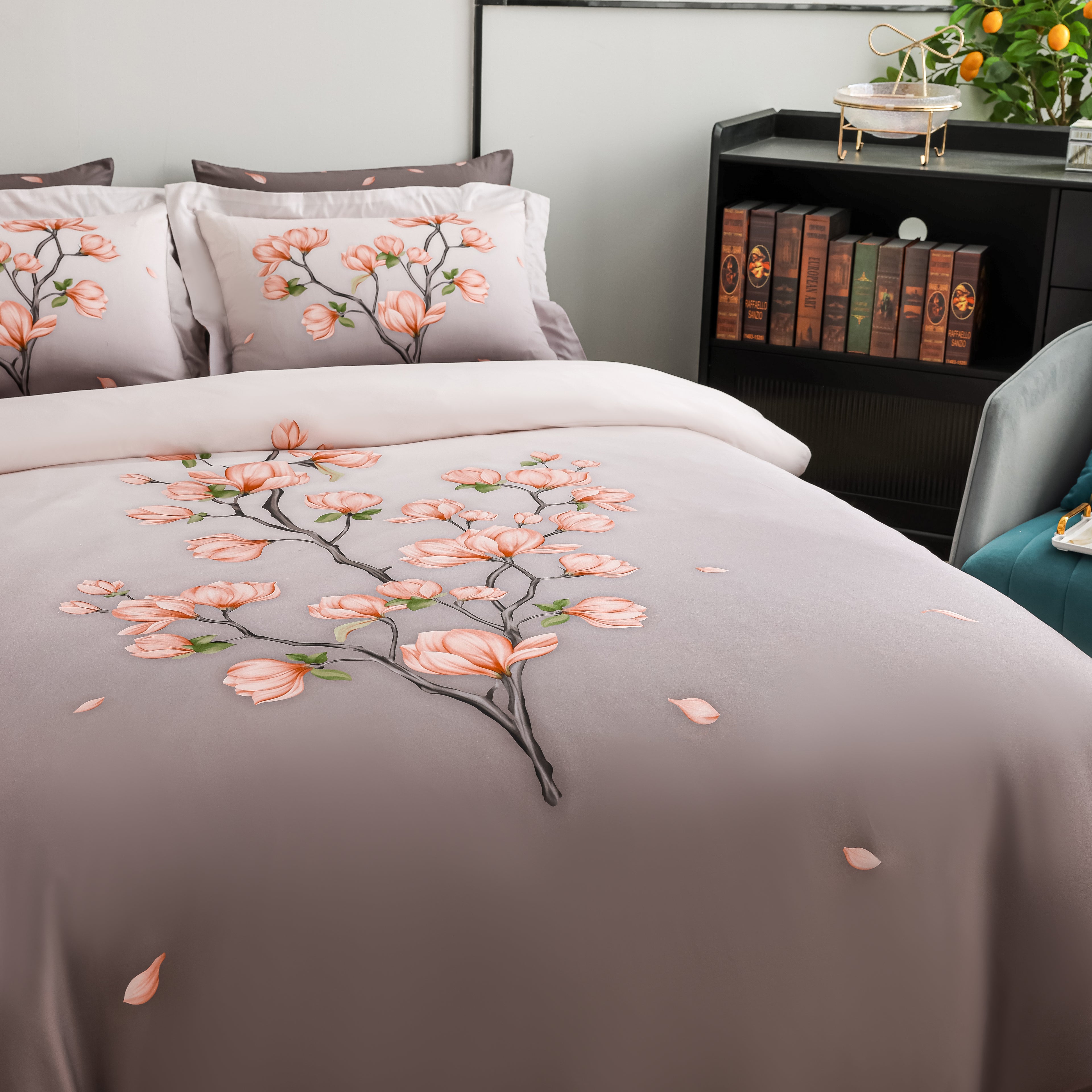 Peach Magnolias Bed Linen Set