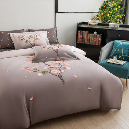 Peach Magnolias Bed Linen Set