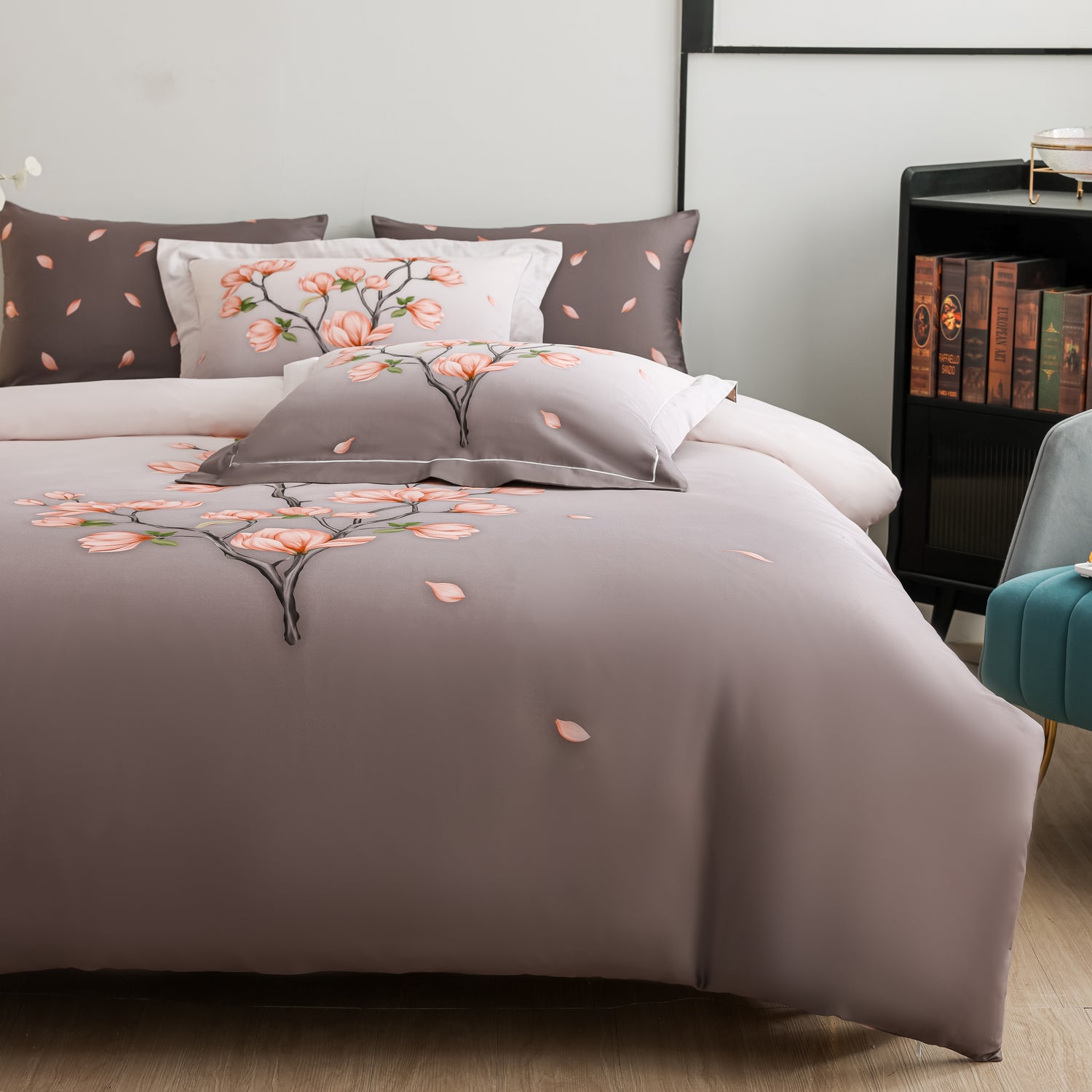 Peach Magnolias Bed Linen Set