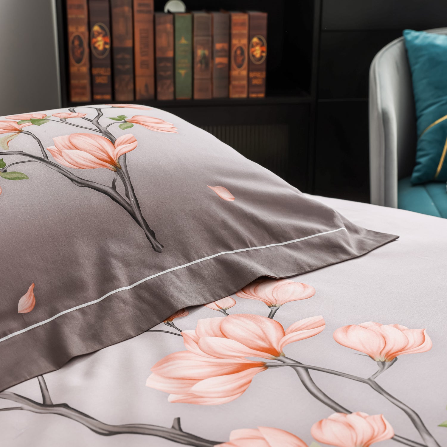 Peach Magnolias Bed Linen Set