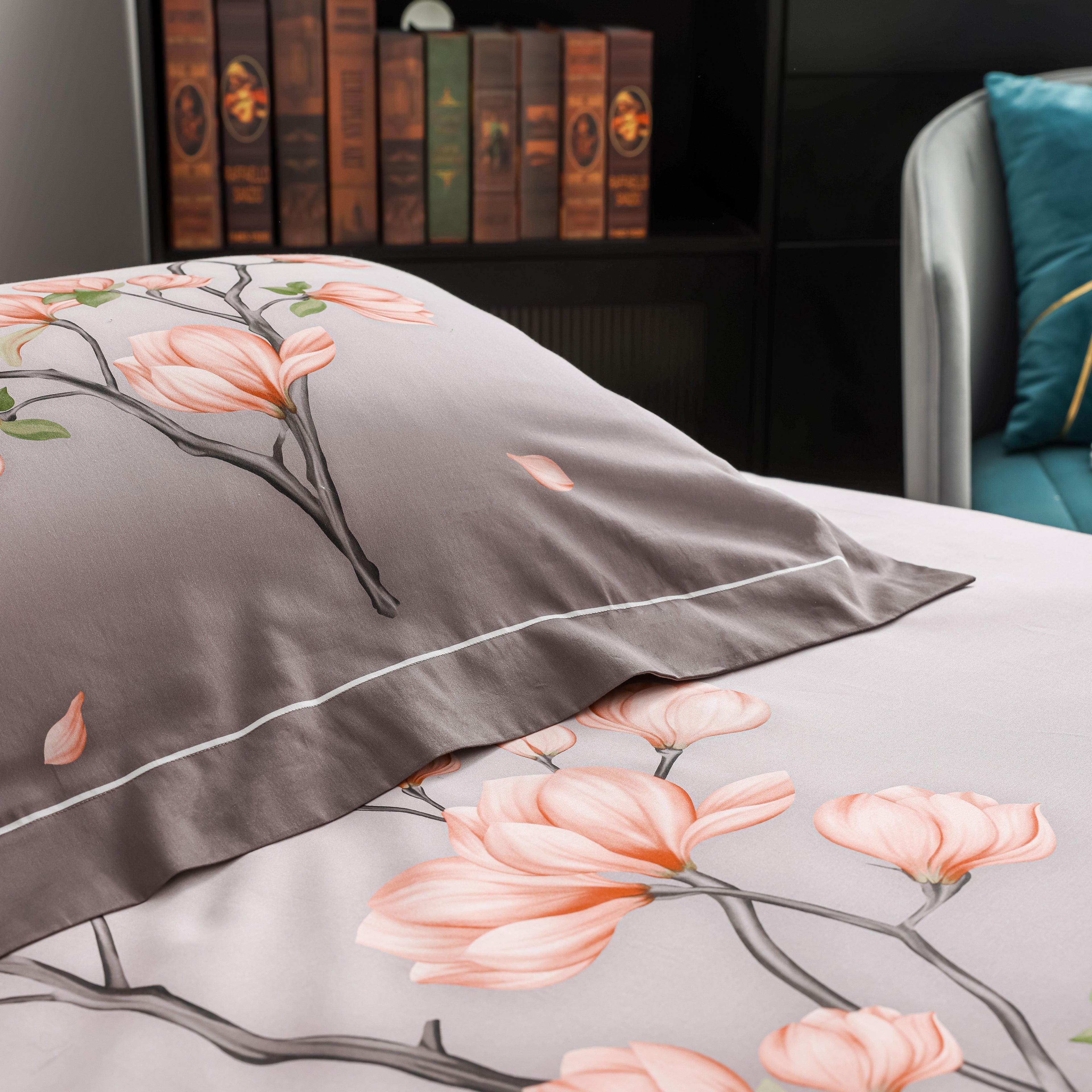 Peach Magnolias Bed Linen Set
